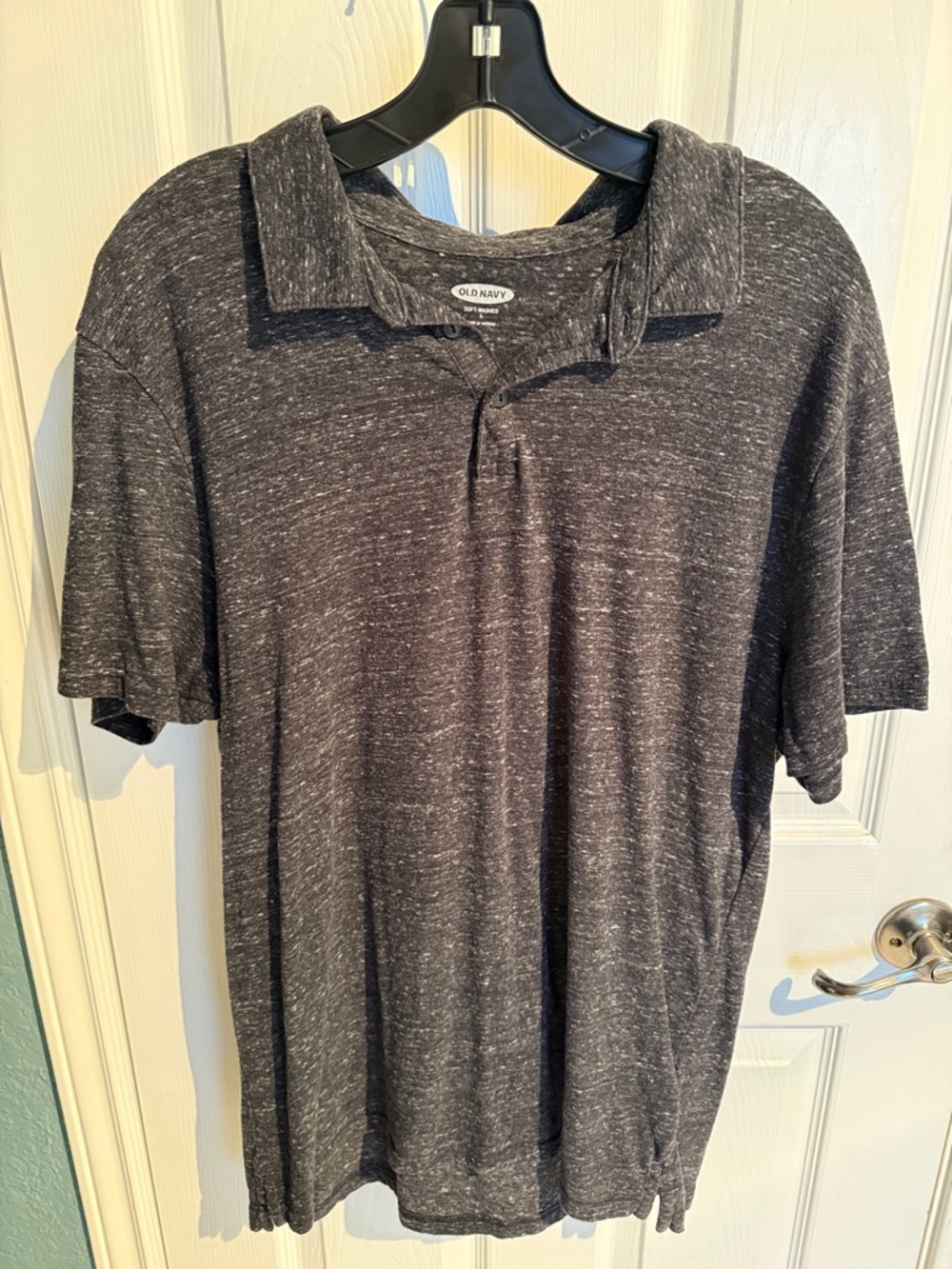 Old Navy Men's Heathered Charcoal Polo